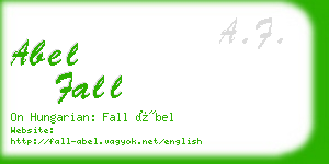 abel fall business card